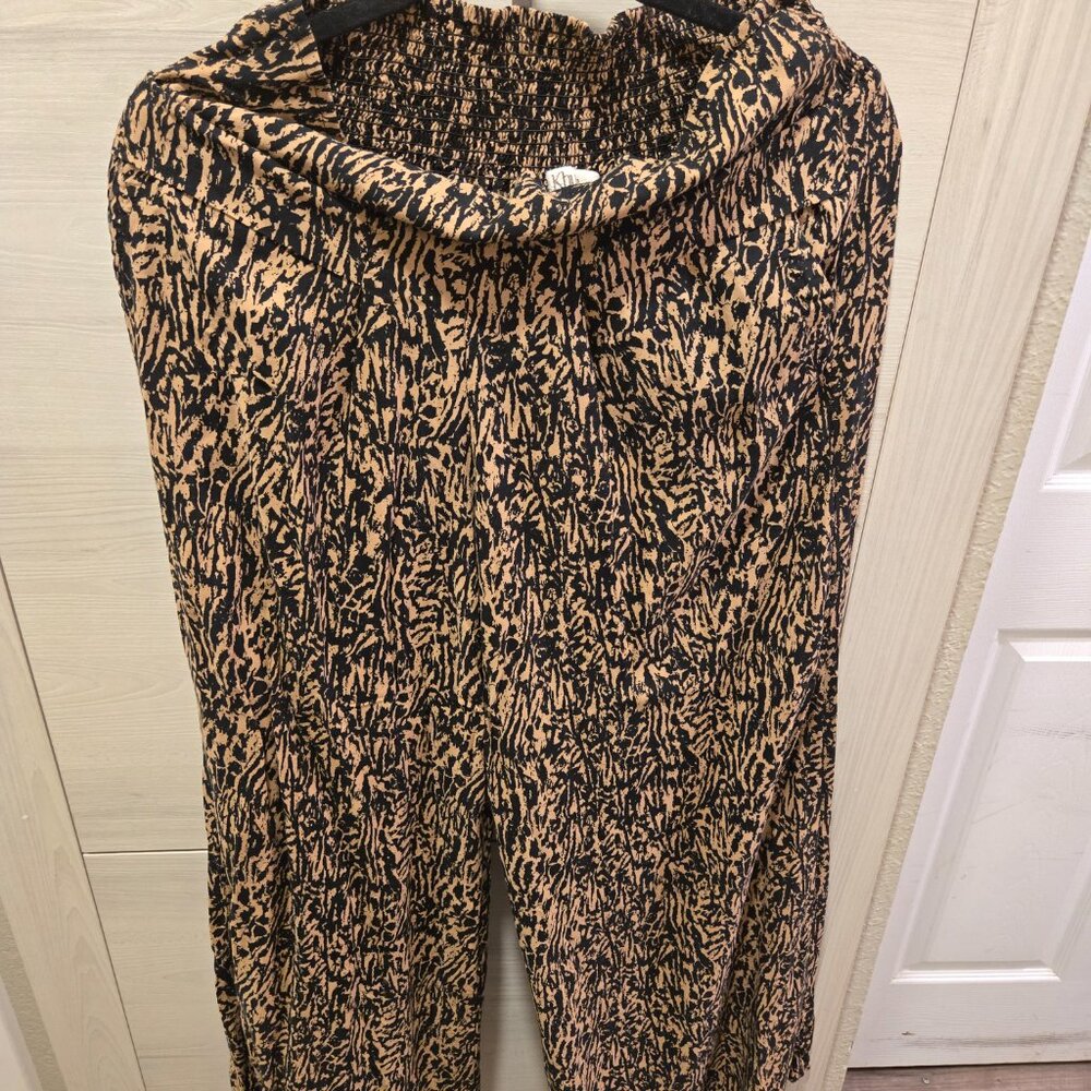 Keani Khush Joahanna wide leg pants woodsy black sz LG - Picture 3 of 5